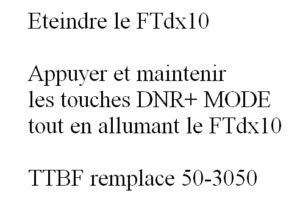 Yaesu FTdx10 – Mode TTBF – Bande passante 4 kHz en émission