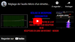 Réglage de l’audio Micro d’un émetteur-récepteur radioamateur en utilisant le spectre BF (websdr…)