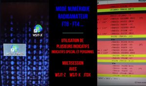 Mode numérique radioamateur : FT8, FT4 … en multisession avec les logiciels WSJT-Z WSJT-X ou JTDX
